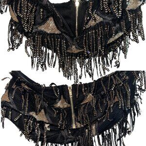 Black Sequin Bling Matching Set – Small